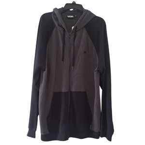 Vans Watshon Hoodie Men's XXL Black Full Zip Sweatshirt Skate Surf Street Style